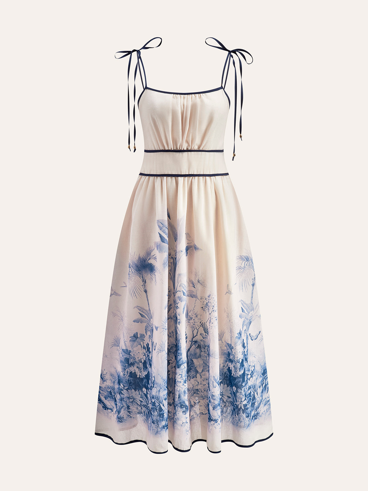 Color Block Floral Printed Dress
