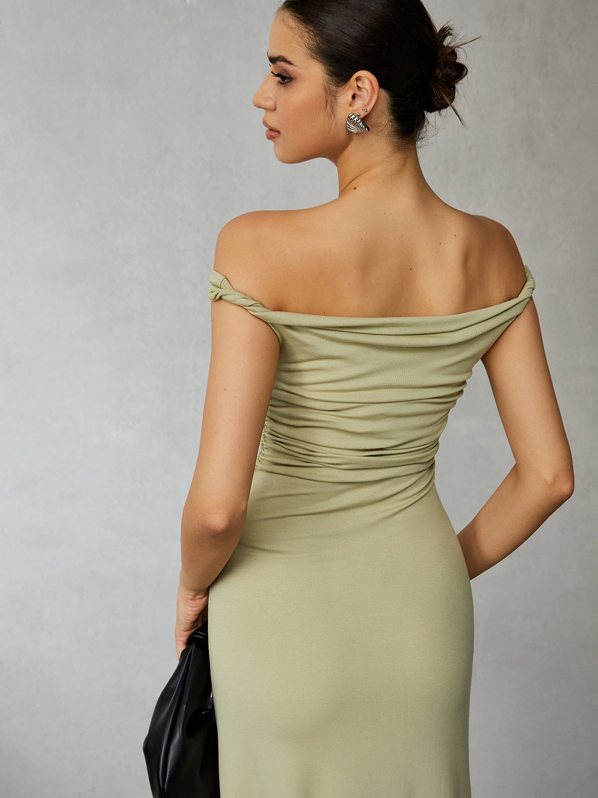 commense off shoulder dress Casual Off Shoulder Long Dress