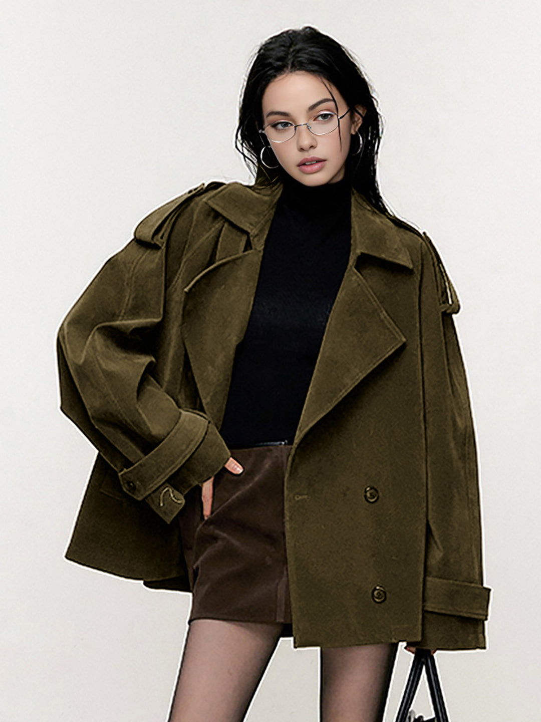 Lapel Loose Suede Jacket – COMMENSE